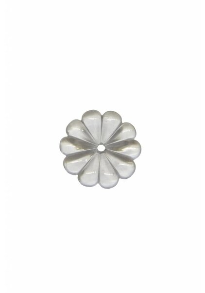 Crystal Glass for Chandelier: Rosette 1.0 cm / 0.39 inch (Sold Per 10)