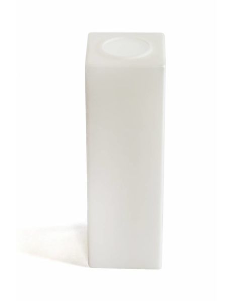 Lampshade square, white glass, slim model, 1960s