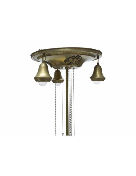 Classic pendant lamp with 4 light points and pull pendulum, 1930s