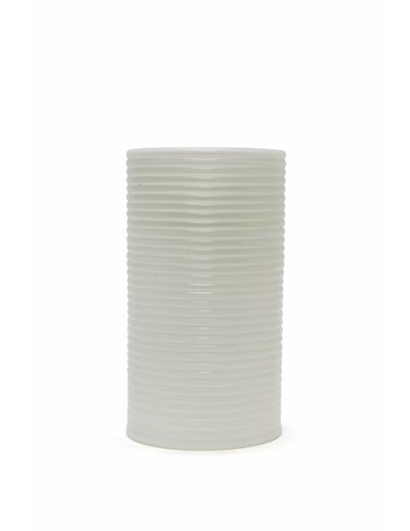 Cylindrical glass lampshade with rib
