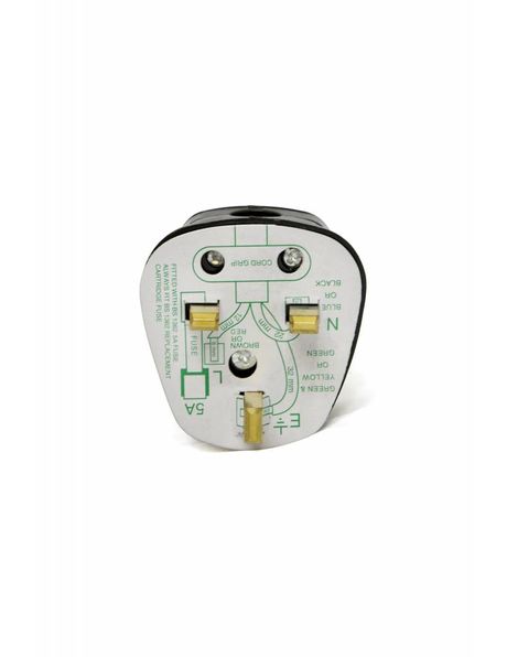 Power plug, model: British Standard, material: black plastic