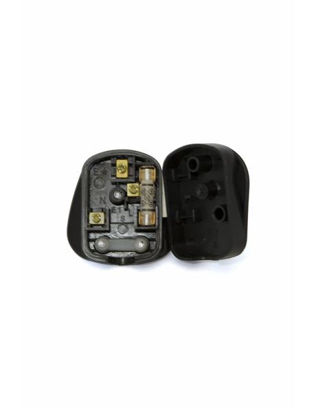Power plug, model: British Standard, material: black plastic