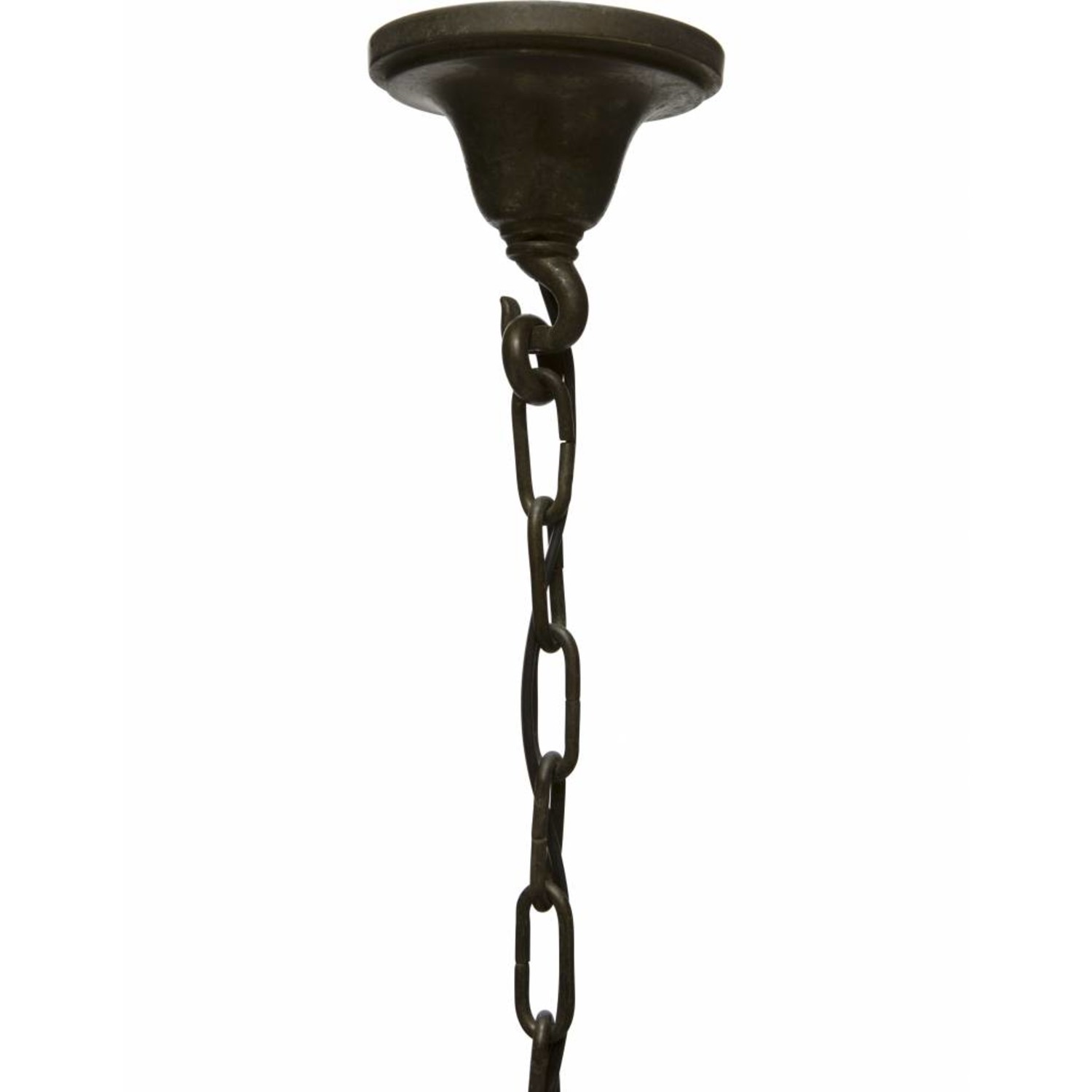 Welp Bol hanglamp van matglas met groot koperen armatuur, ca. 1940 RO-83