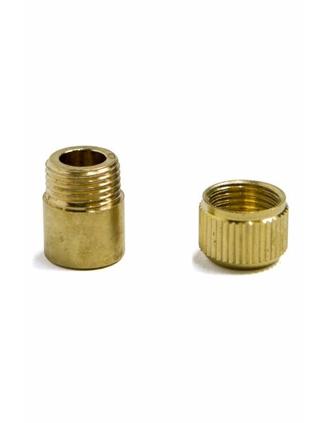 Luxury strain relief for lamp cord, brass, M10x1