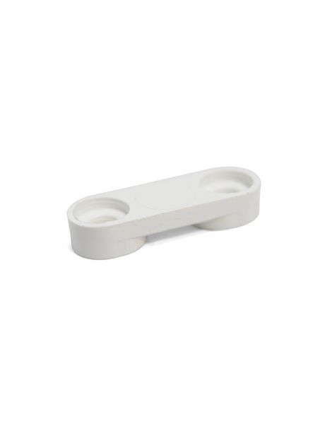 Flat shaped cord grip, white plastic