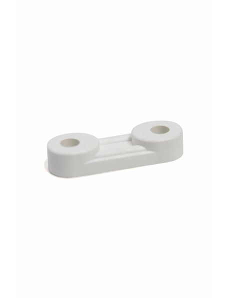 Flat shaped cord grip, white plastic