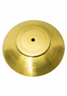 Afdekplaat voor Lampglas, 19.5 cm diameter, Messing
