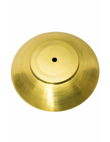 Round cover plate for glass lampshade, Brass