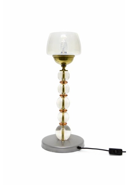 Glazen tafellamp, Kralen, jaren 50