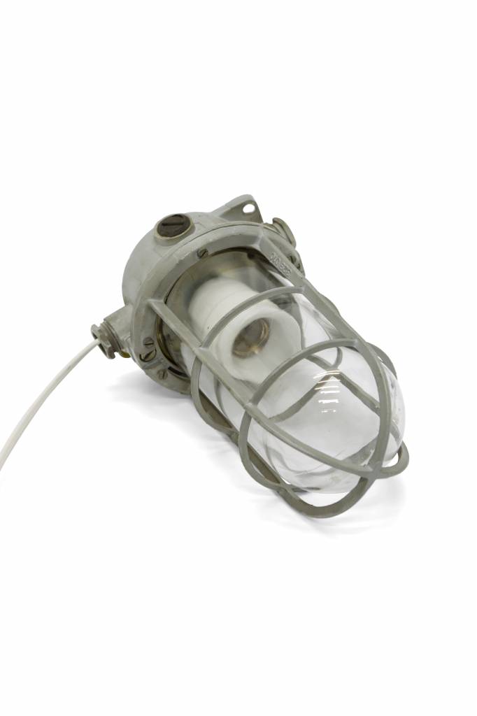 moeilijk nauwelijks partij Industriele tafellamp, kooilamp, ca. 1950 - Lamplord