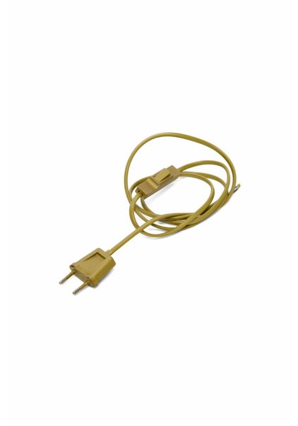 Lamp Wire, with Plug and Switch, Gold Coloured, 150 cm