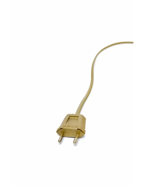 Gold coloured electrical wire with switch and power plug, 150 cm