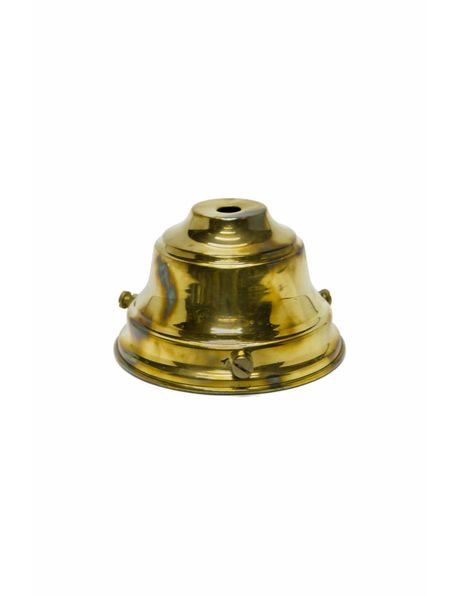 Vintage lampglas-drager van goudkleurig koper