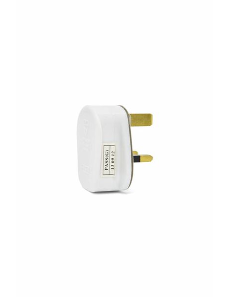 White British standard plug, plastic