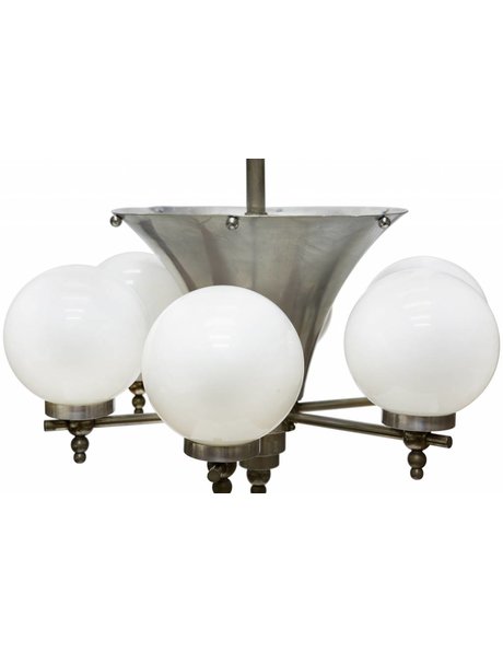 Stylish Art Deco pendant lamp, with 7 light points, 1930s