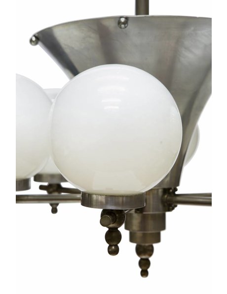 Stylish Art Deco pendant lamp, with 7 light points, 1930s