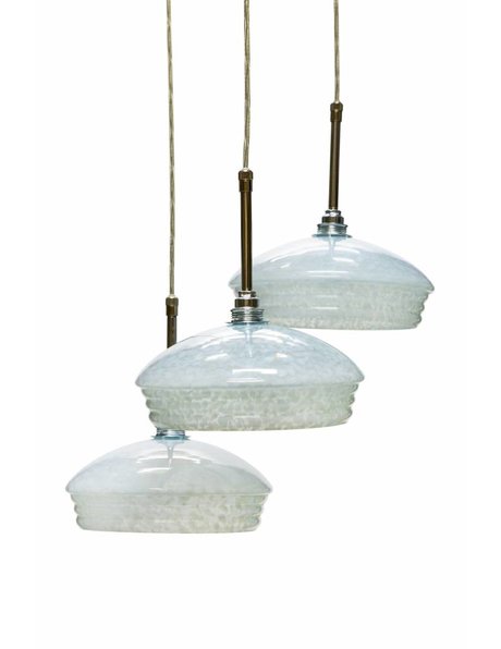 Cascade hanging lamp with 3 round lampshades, 1960s