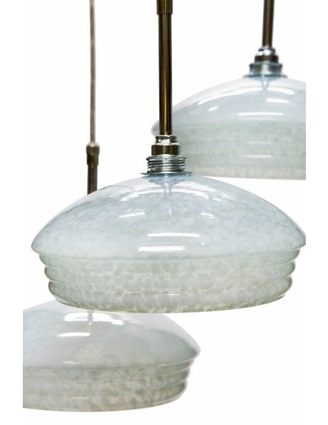 Cascade hanging lamp with 3 round lampshades, 1960s