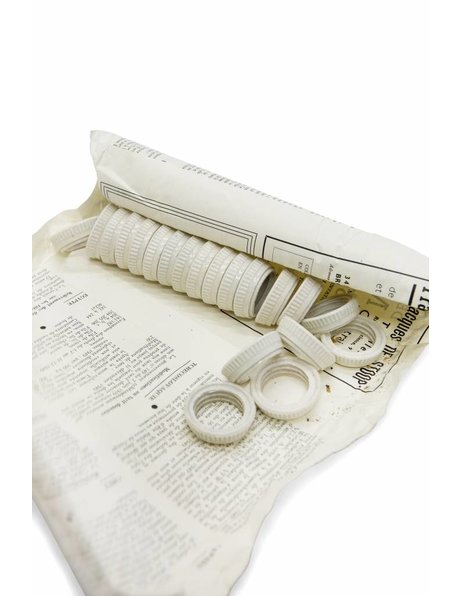 Antique E27 fitting-ring, made of porcelain, ca. 1930