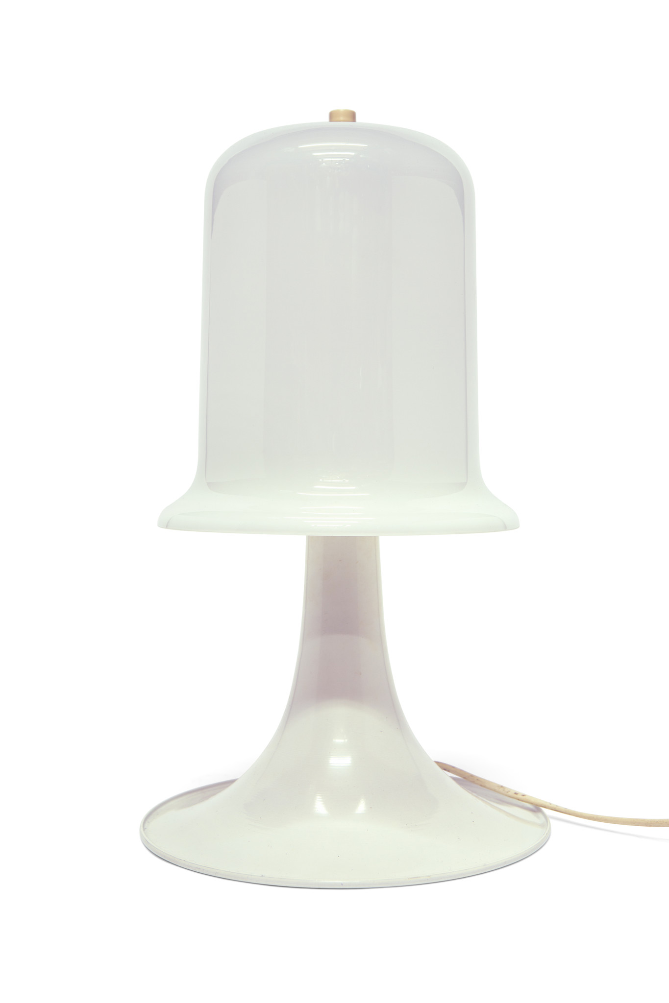 Gevoel van schuld verschijnen Gedateerd Design schemerlamp, metaal met wit glazen lampenkap, ca. 1960 - Lamplord