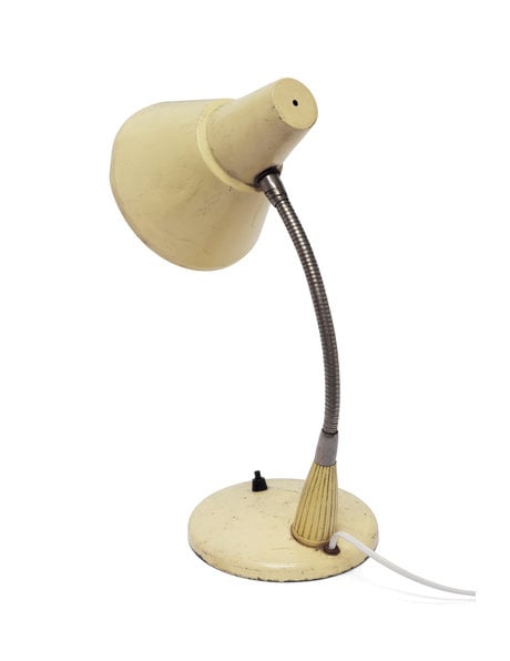 Industrial desk lamp, cream-coloured, 1950s