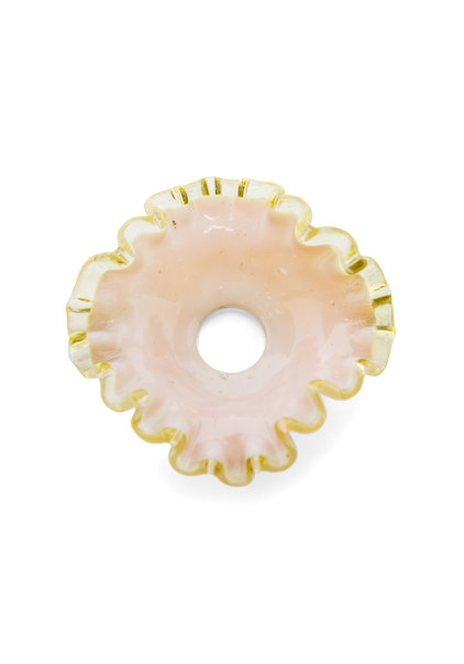 Bobeche, Chandelier Glass, Square, Pink