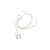 Wit lampsnoer met knippertje en stekker, 200 cm