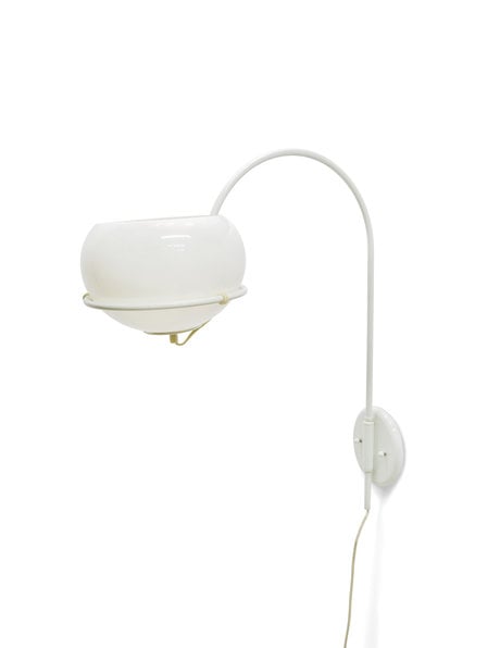 retro wall lamp, white, arc lamp, 1960s