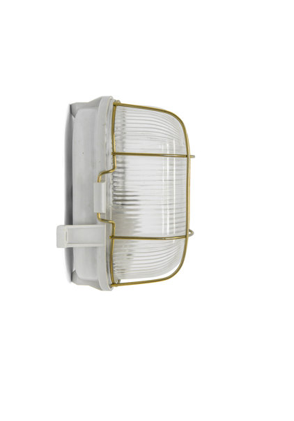 Industriele Wandlamp, Rechthoekig, met Kooi