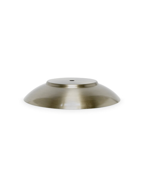 Round cover plate for glass lampshade, matt nickel
