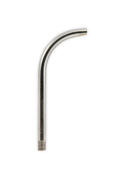 Short Hollow Pipe, Curved, Silver Coloured