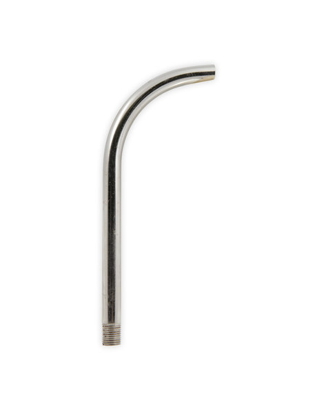 Short bar, curved, silver-coloured metal