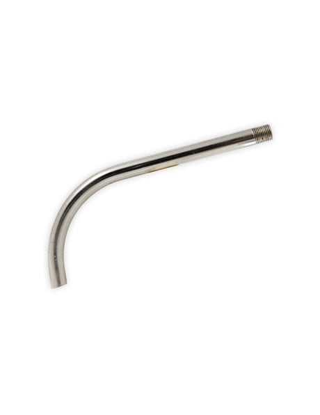 Short bar, curved, silver-coloured metal