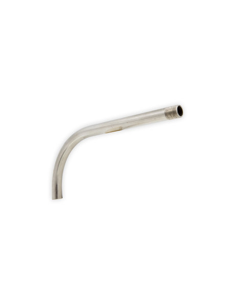 Short bar, curved, silver-coloured metal