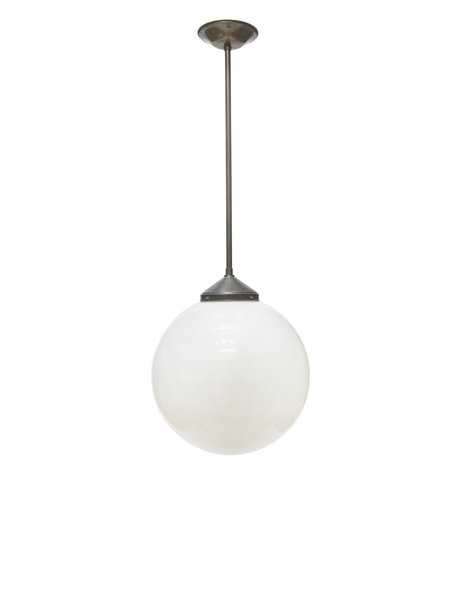 Hele grote hanglamp,  50cm witte glazen bol