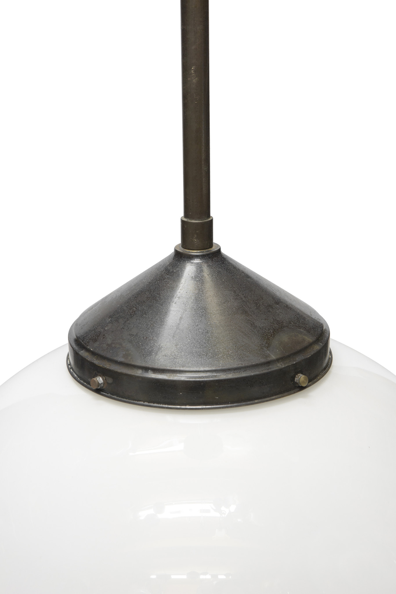 Verschrikkelijk gesponsord Manhattan Hele Grote Hanglamp, 50cm Wit Glazen Bol, Jaren 40 - Lamplord