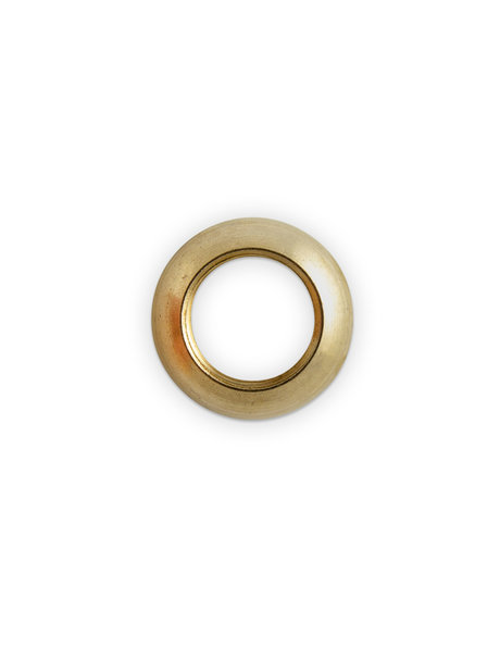 Brass nut, round, 2.0 cm / 0.8 inch, M13x1 thread