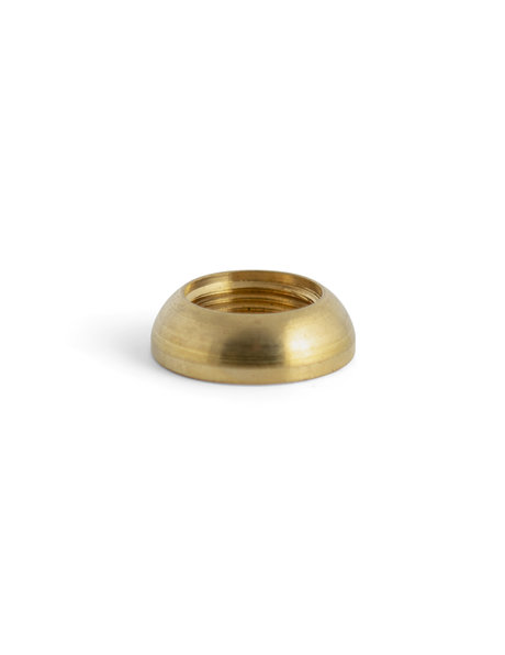Brass nut, round, 2.0 cm / 0.8 inch, M13x1 thread