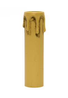 Brown Candle Sleeve, E14, with Drips, 10x2.4 cm