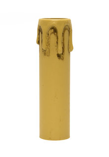 Brown Candle with Drips 10x2.4 cm