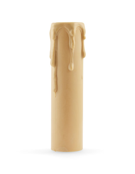 Candle Socket Cover with Droplets, Cream, hight: 10.0 cm / 3.9 inch