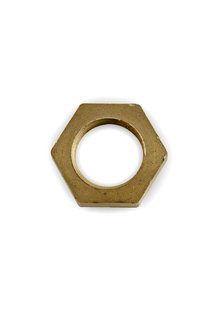 Vintage Nut, Brass, Hexagonal (6-sided), M16