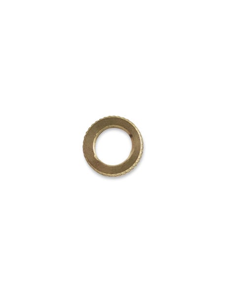 Nut, round with serrated edge, brass, M10x1 thread