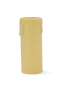Candle Sleeve, E14, Cream, Droplets, 6.5x2.4 cm  / 2.55x0.95 inch
