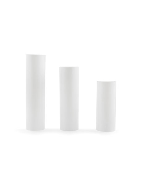 Chandelier candle sleeve, white sleek model