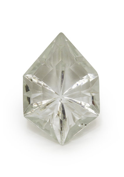 Chandelier Glass Bead, Hexagonal 6.5 cm