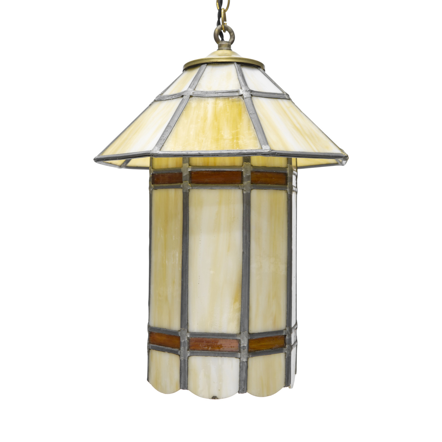 ongerustheid middelen Uitpakken Art Deco Hanglamp, Glas-in-Lood, Jaren 30 - Lamplord