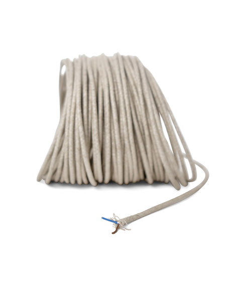 Electrical cord for lamps, round model, jute, 2 core