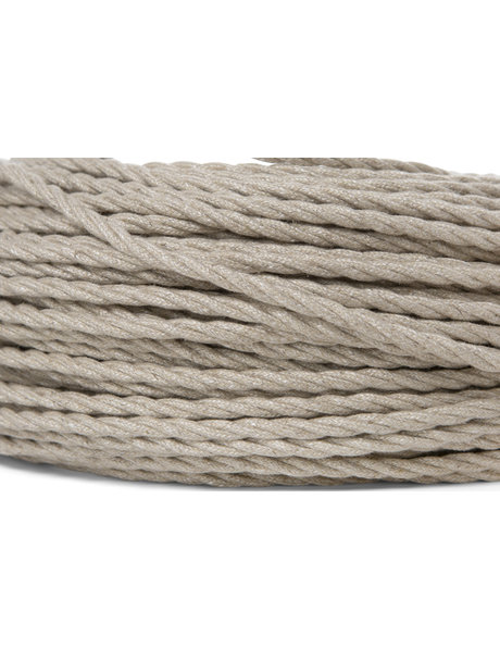 Electricity cord, cloth covered, braided