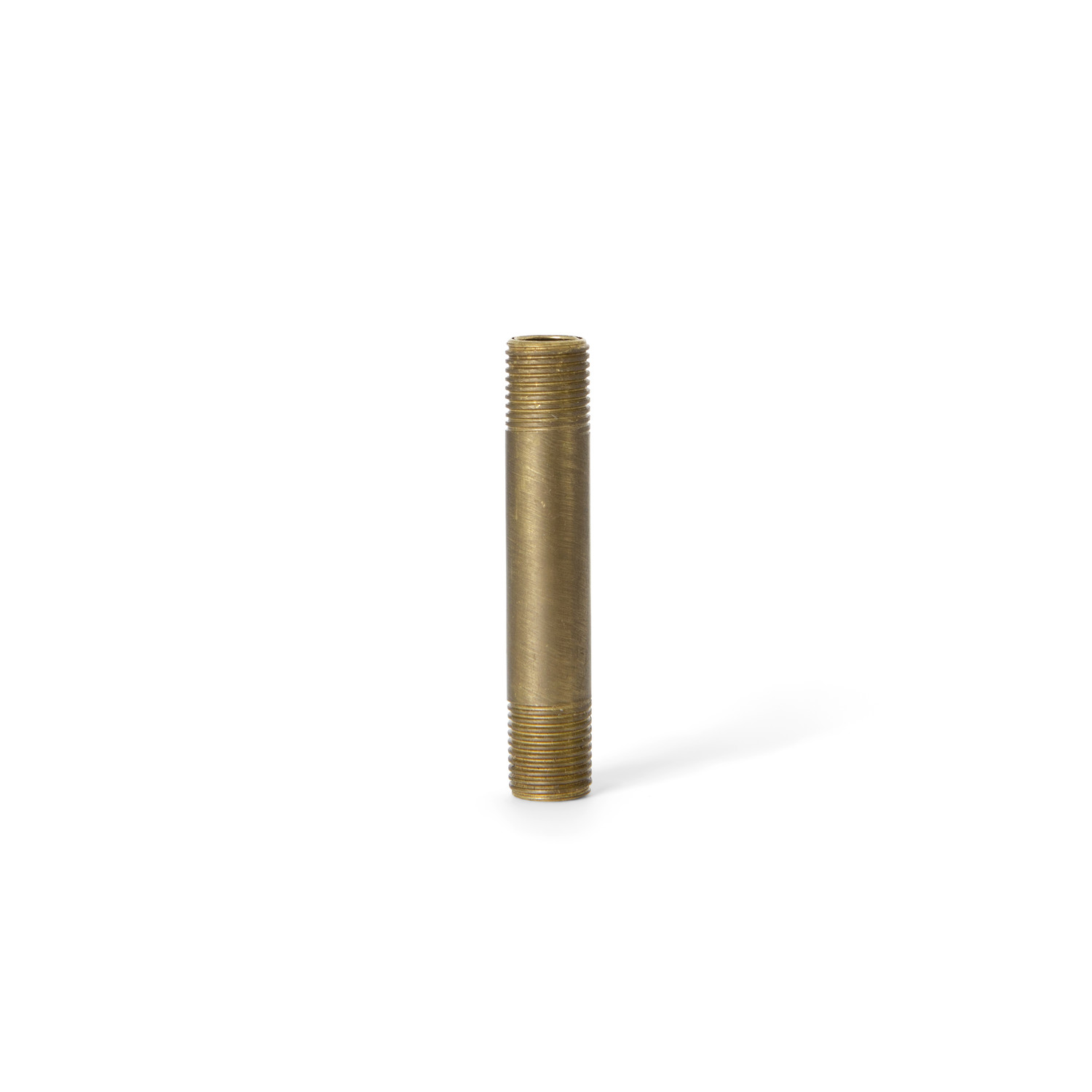 Messingkleurige stang, hol, van 15 cm, 1 cm diameter